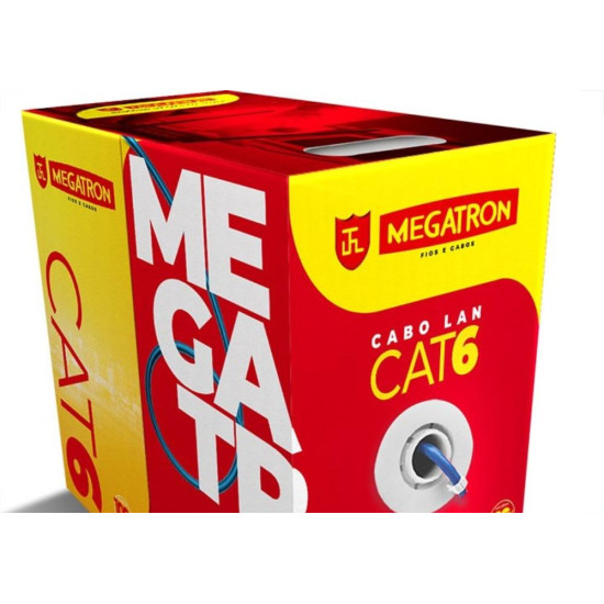 Fio Cabo Rede Megatron Cat6 4Pares 300M Vermelho 2382