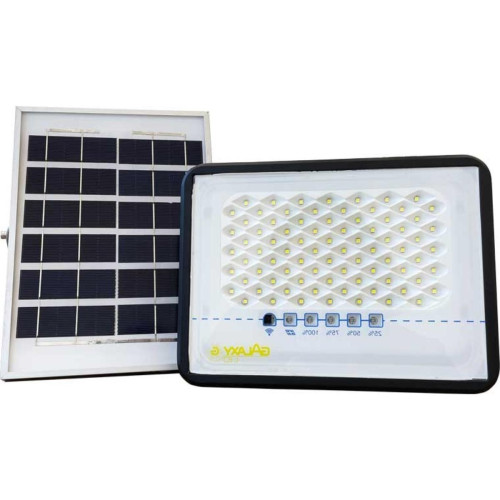 Refletor Led Com Placa Solar Galaxy Ip65 100W 6500K 4075