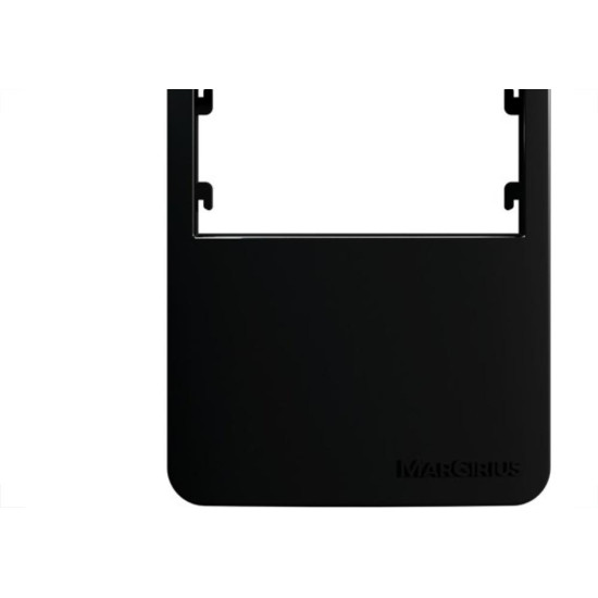 Placa Para Condulete Margirius Sleek 3/4 Preta (1Modulo Horizontal) Com Suporte 21880