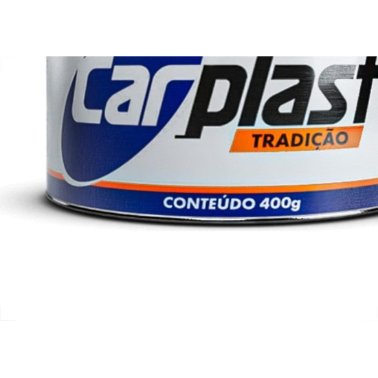 Massa Plastica Carplast 400G Preta Com Catalizador Ca215 - Kit C/12 