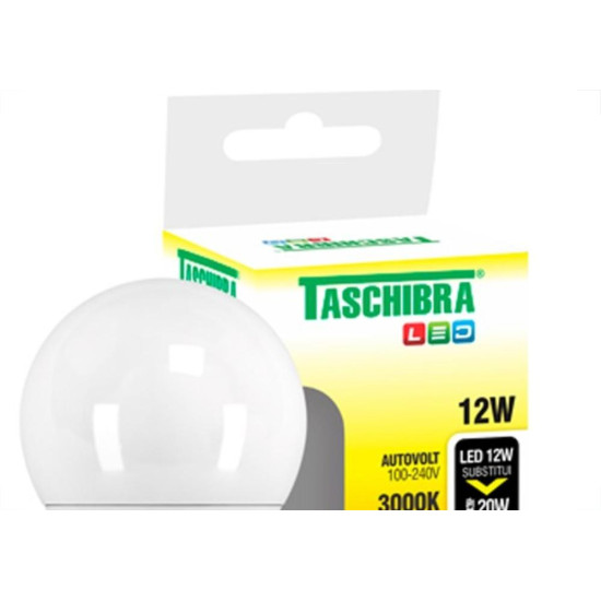 Lampada Led Bulbo Taschibra 12W 3000K 