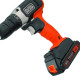 Furadeira/Parafusadeira Black & Decker 3/8''20V Max Bateria Litio 2 Velocidades Bcd702C1-Br