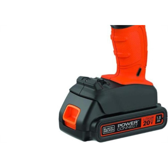 Furadeira/Parafusadeira Black & Decker 3/8''20V Max Bateria Litio 2 Velocidades Bcd702C1-Br