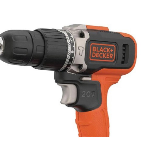 Furadeira/Parafusadeira Black & Decker 3/8'' Impacto 20V Bateria 2 Velocidades Bcd704C1-Br