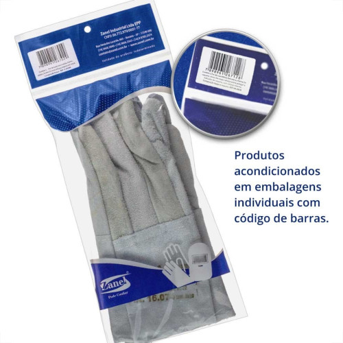 Luva De Raspa Zanel Clute 15Cm Blister C-15Crri