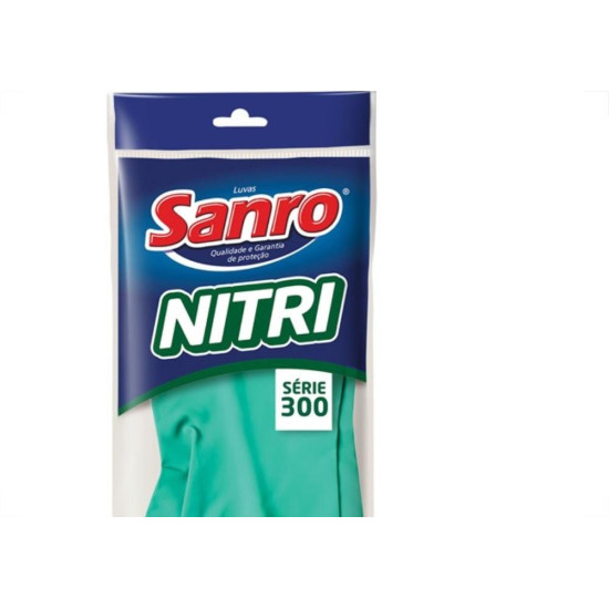 Luva Nitrilica Sanro Verde Sem Forro P Par 281N30002