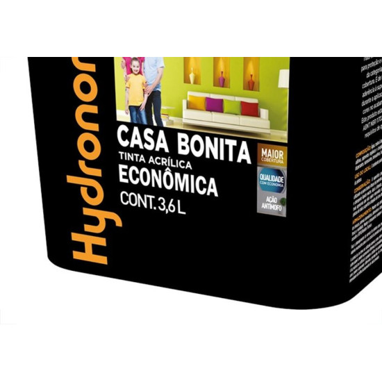 Tinta Hydronorth Casa Bonita Acrilica Economica Fosco 3,6L Super Branco 