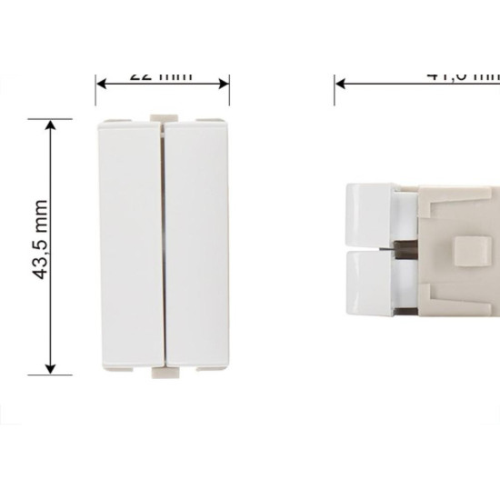 Modulo Margirius Sleek Paralelo Duplo 10A Branco 17840