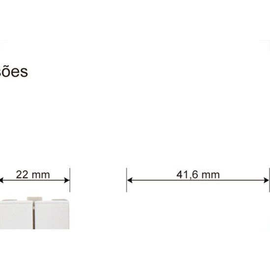 Modulo Margirius Sleek Paralelo Duplo 10A Branco 17840