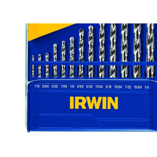 Broca Aco Rapido Irwin 1/16 A 1/4'' Kit Com 13 Pecas 