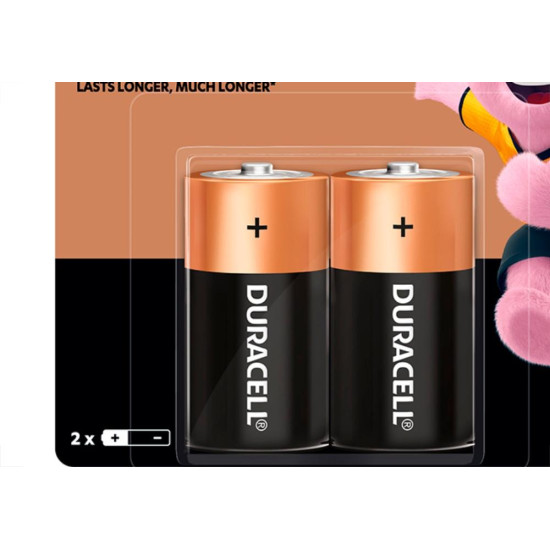 Pilha Duracell Alcalina Media ''C'' Cartela 2 Pecas 