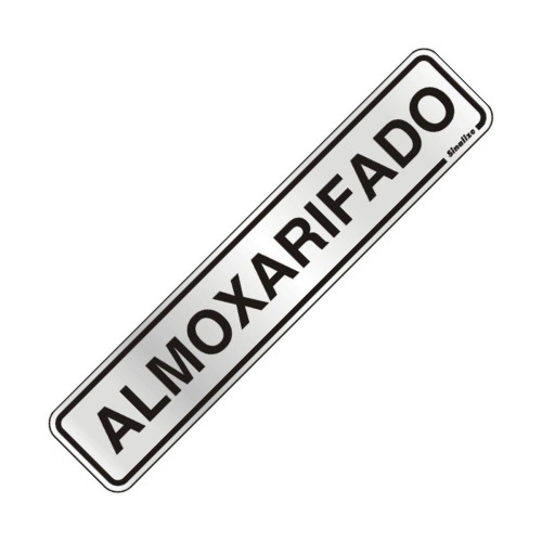 Placa Sinalizacao Aluminio 05X25 ''Almoxarifado'' 100Ag