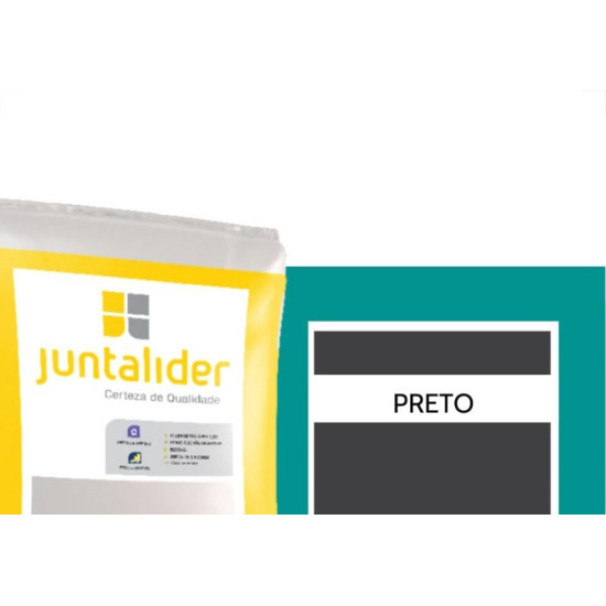 Rejunte Juntalider 1Kg Preto  - Kit C/20 