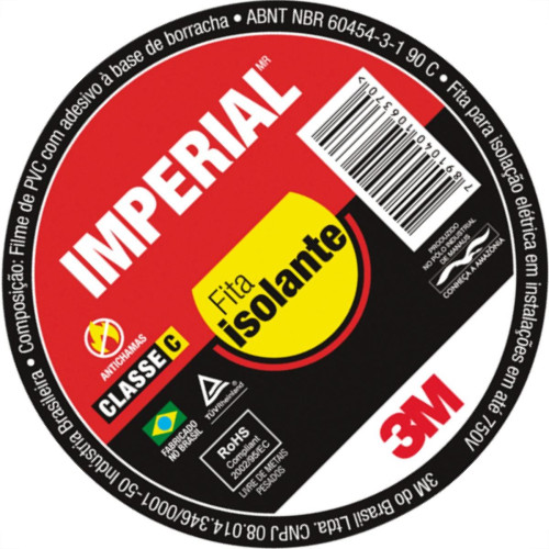 3M Fita Isolante  Imperial 05 Mts - Kit C/10 Pc