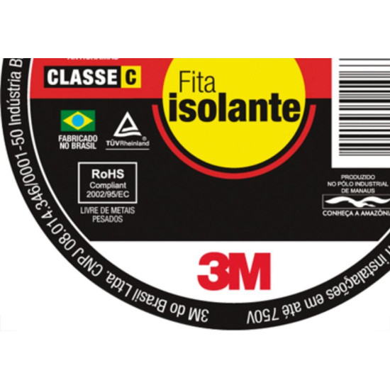 3M Fita Isolante  Imperial 05 Mts - Kit C/10 Pc