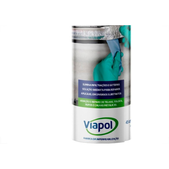 Viapol Fita Adesiva Tapa Goteira 45Cmx10Mt