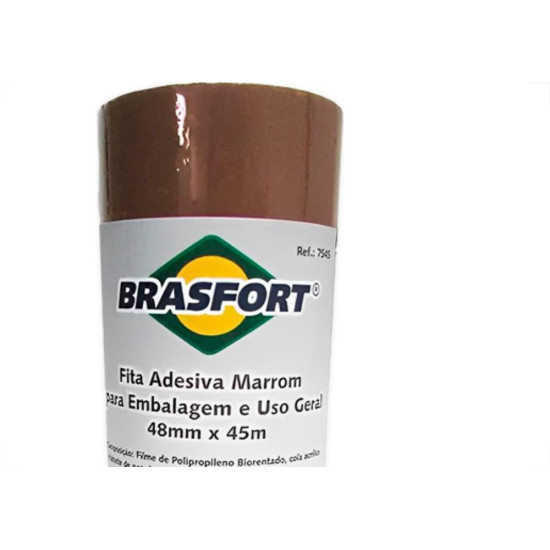 Brasfort Fita Adesiva P/Emb.Marrom  48X 45 - Kit C/5 Un