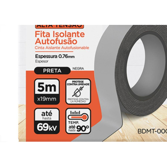 Black Fita Isolante B&D Auto Fusao 19X05M