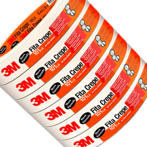 3M Fita Crepe  101La Uso Ger.18X50M - Kit C/6 Rl