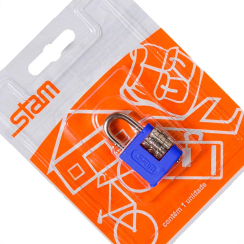 Stam Cadeado C/Segredo  25Mm Cart.Azul