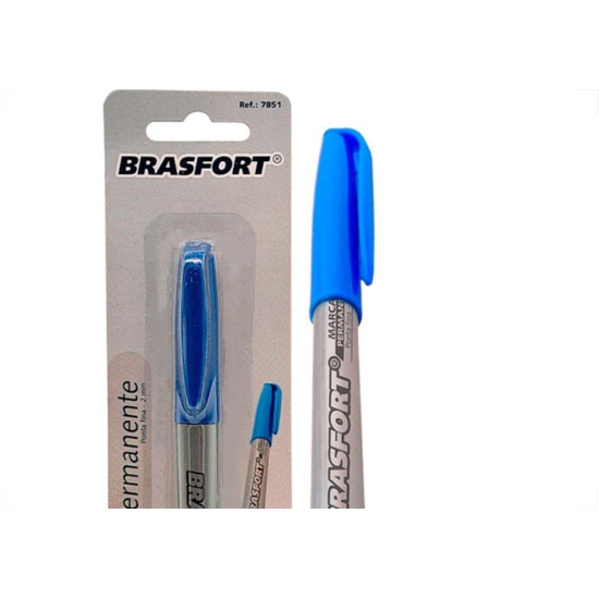 Brasfort Caneta P/Marcacao  Blist.Fina Azul