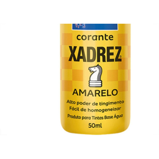 Globo Corante Xadrez Amarelo    50 Ml - Kit C/12 Pc