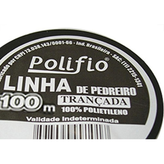 Linha Para Pedreiro Trancada Polifio 100M - Kit C/12 Pecas