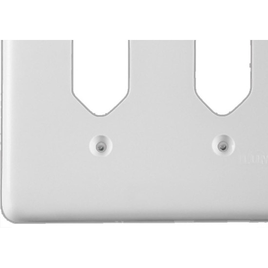 Placa Conjunto Ilumi Stylus Branco 4X4 - 1 Tomada + 1 Tomada 248E1