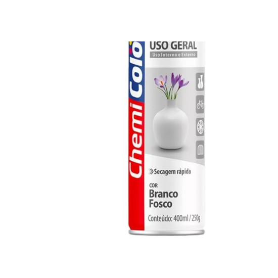 Spray Chemicolor Branco Fosco 400Ml/250G.