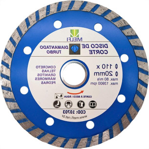 Disco Diamantado Melfi Turbo Seco 110Mm X 20Mm - 10703