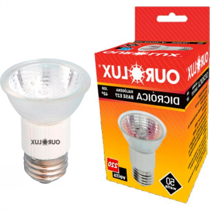 Lampada Dicroica Ourolux 50Wx220V. 2800K E-27