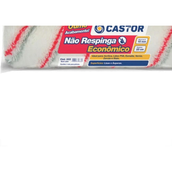 Rolo La Castor Economico 23Cm Nao Respinga - 333 - Kit C/12 Pecas