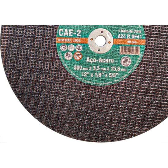 Disco Corte Ferro Itambe 12''X1/8''X5/8'' 2 Telas Cae-2