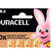 Pilha Duracell Alcalina Pequena Aa Cartela Com 4 Pecas