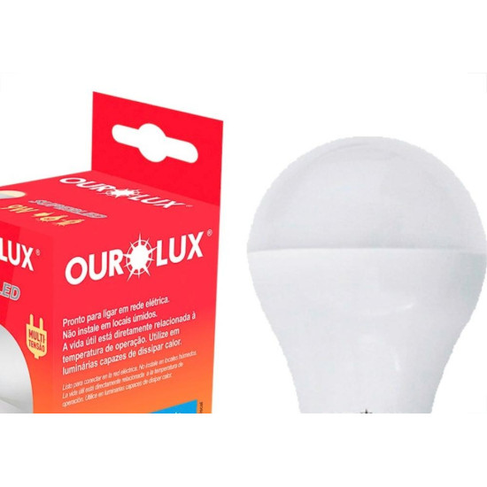 Lampada Led Bulbo Ourolux A60 - 9W. 3000K.