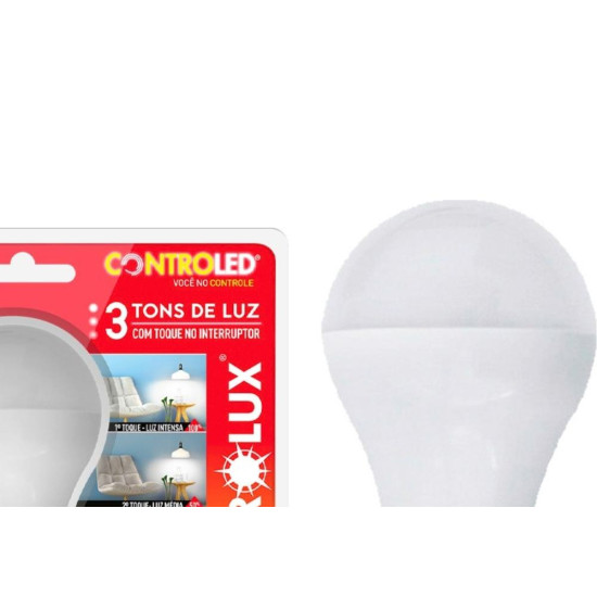 Lampada Led Bulbo Controled Ourolux 9W. 3 Tons De Luz