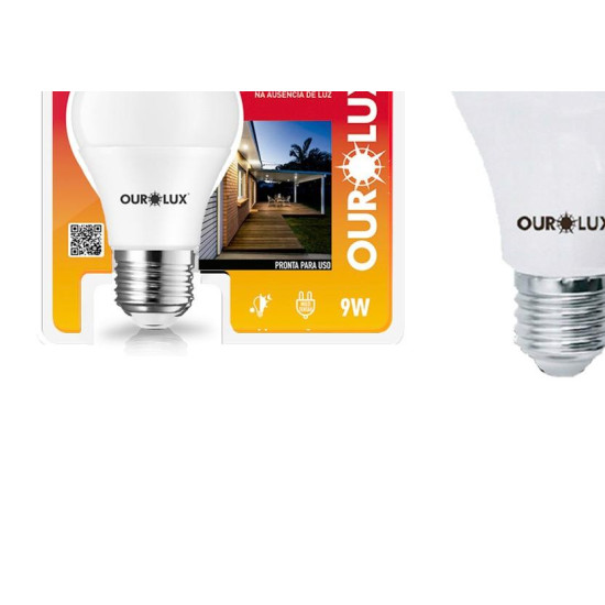 Lampada Led Bulbo Controled Ourolux 9W. Com Sensor Luminosidade 6500K.