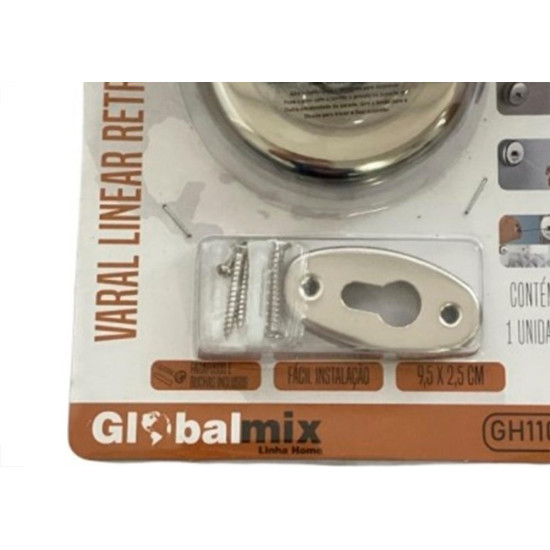 Varal Automatico Globalmix Redondo Retratil Aco Inox 2,8M