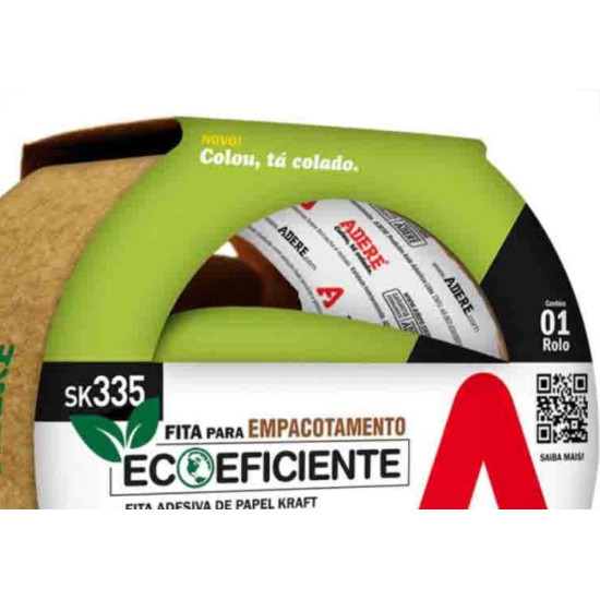 Fita Adesiva Embalagem Adere Papel Kraft Marrom Sk335 Eco 38Mm X 25M