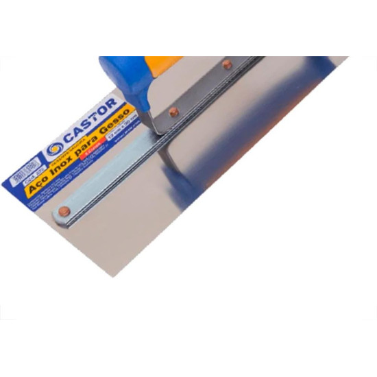 Desempenadeira Aco Castor Inox Lisa Para Gesso 12 X 30Cm - 222