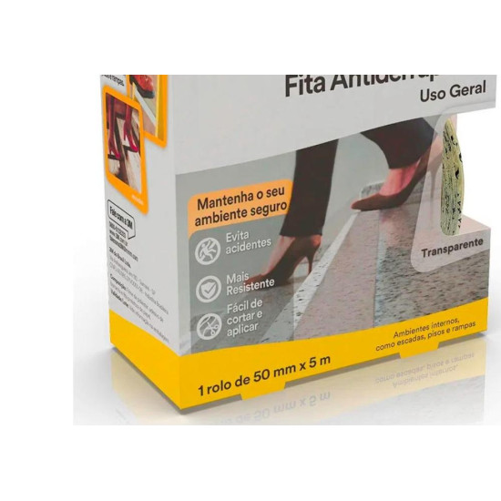 Fita Antiderrapante 3M Transparente 50Mm X 5M