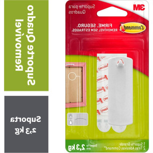 Suporte Para Quadros 3M Command 2,3Kg Branco Com 1 Peca