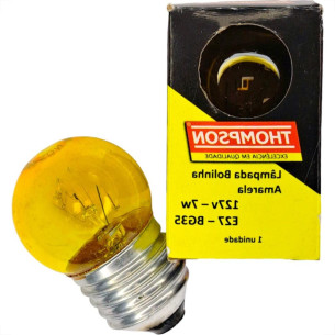 Lampada Bolinha Thompson 7Wx127V Amarela - Kit C/10 Pecas