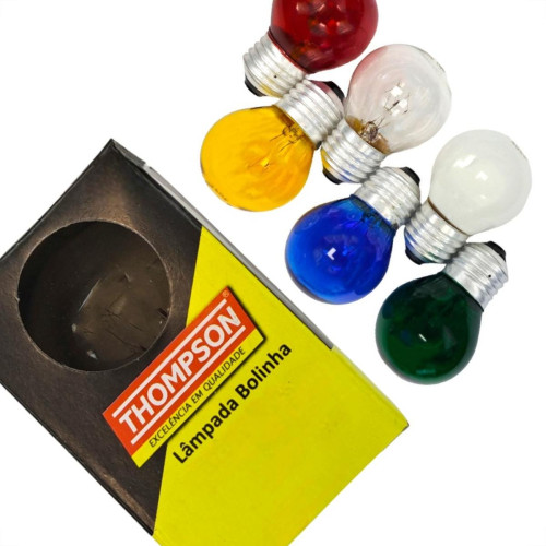 Lampada Bolinha Thompson 7Wx127V Sortida - Kit C/10 Pecas