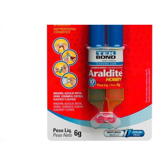 Araldite Tekbond Epoxi Hobby Seringa (10 Minutos) 6G