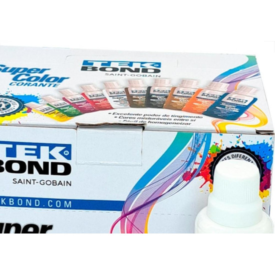 Corante Para Tinta Tekbond Branco (50Ml) - Kit C/12 Pecas