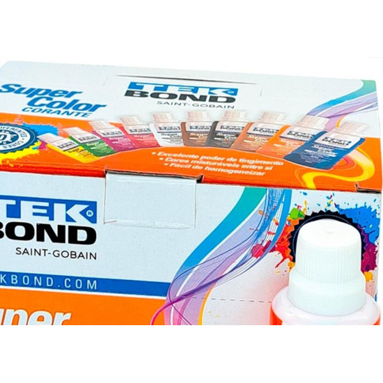 Corante Para Tinta Tekbond Laranja (50Ml) - Kit C/12 Pecas