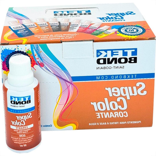 Corante Para Tinta Tekbond Ocre 50Ml - Kit C/12 Pecas