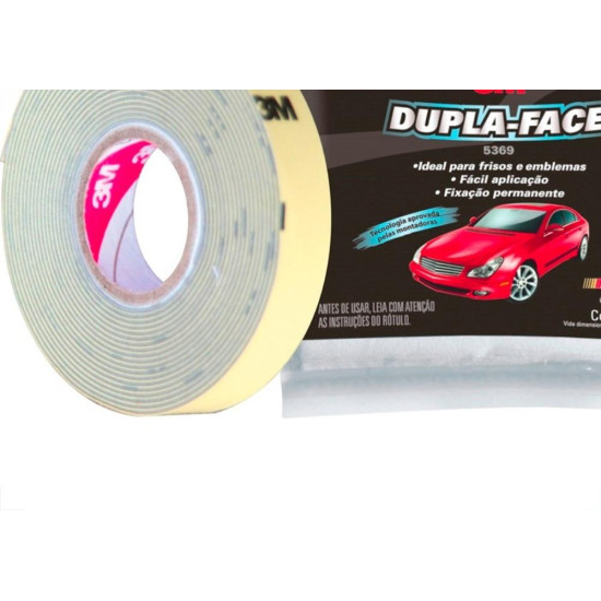 Fita Dupla Face 3M Automotiva Transparente Permanente - 12Mm X 3M - 5369