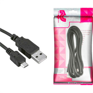 Cabo Usb V8 Para Carregador Pix 2.0 - 1,8M Preto - 018-1409